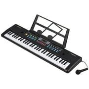 Piano for Kids Keyboard Piano 61 Keys with Microphone, LED Display, Music Stand, Electronic Piano Keyboard Educational Musical Toys for 3-9 Years Old Beginners Girls Boys