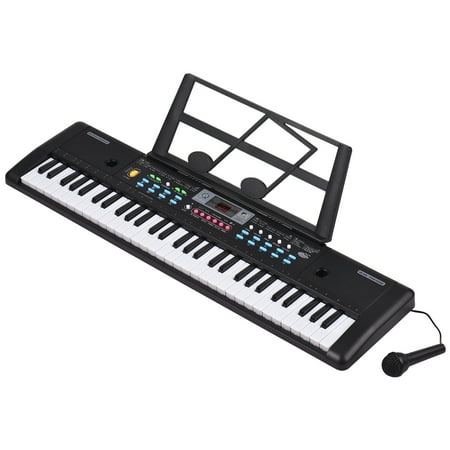 Piano for Kids Keyboard Piano 61 Keys with Microphone, LED Display, Music Stand, Electronic Piano Keyboard Educational Musical Toys for 3-9 Years Old Beginners Girls Boys
