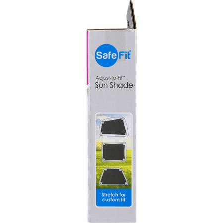 SafeFit Adjust to Fit Car Window Shade, Helps Block Harmful UV-A/UV-B Rays, Includes Suction Cup Attachment for Superior Grip