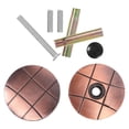 thumbnail image 1 of CRAFTHROU 1 Set Flower Shaped Door Plate Zinc Alloy Round Brown For Traditional Decor, 1 of 8