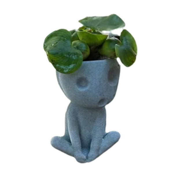 Luminous Face Planter Pot Head Flower Pot Cute Resin Succulent Planter
