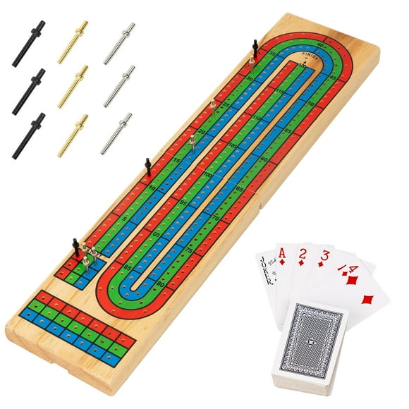 Juego de mesa Cribbage FUNPENY Traditional Wood con tarjetas