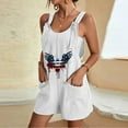 thumbnail image 2 of Drses Womens Summer Casual Suspender Printing Sleeveless Romper Loose Spaghetti Strap Shorts Overalls Jumpsuit with Pockets, 2 of 4