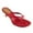 Lipstick Red, variant on XYD Women Open Toe Thong Sandals Bowknot Slip on Kitten Heels Comfortable Party Daily Flip Flops Shoes Size 7 Ivory