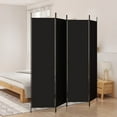 thumbnail image 2 of vidaXL 4-Panel Room Divider Black 200x200 cm Fabric, 2 of 5