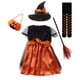 thumbnail image 5 of Disfraz de bruja de Halloween para niñas pequeñas, disfraz de princesa vampiro para niños, ropa de vestir para niños con sombrero, regalo de fiesta de carnaval, 5 of 5