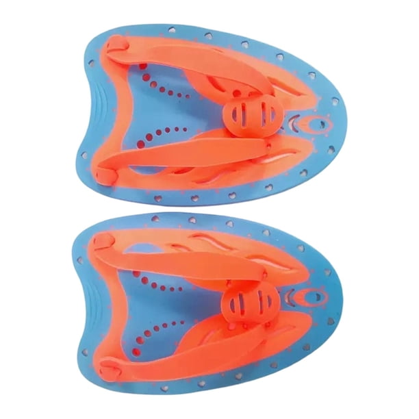 Palas de natación, guantes de natación, suministros profesionales, portátiles, ergonómicos y prácticos. Naranja S