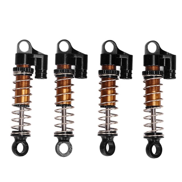 RC Shock Absorber, Wearable Upgrade Parts Prevent Corrosion Front Rear RC Damper Adjustable Balanced Driving For 1/18 1/24 Crawler ANGGREK Negro