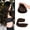 Dark Brown, variant on Sew in Hair Extensions Real Human Hair, 110g 18 inch Ombre Color 4/27/4 Balayage Chocolate Brown to Caramel Blonde Double Weft Weave Bundles Remy Human Hair Extensions Straight