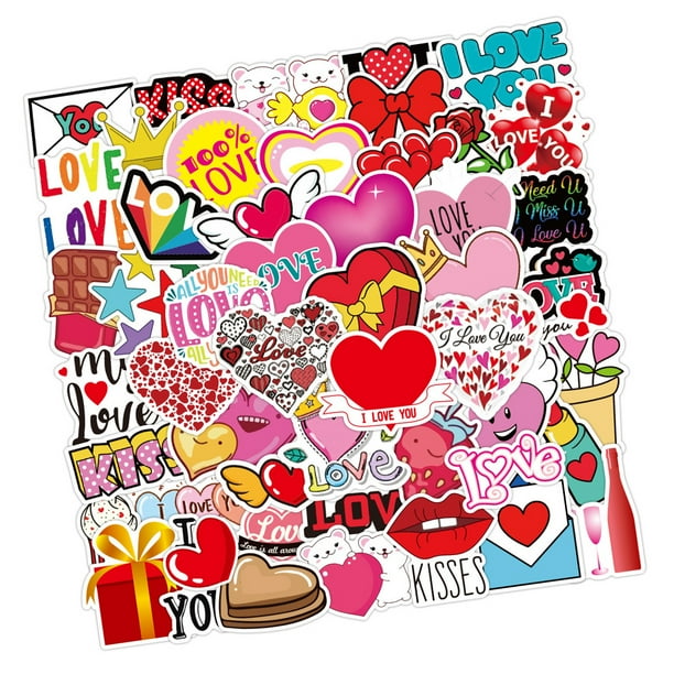 Bewildely 50 Uds. Pegatinas de grafiti con frases inspiradoras en inglés, impermeables, para maleta, portátil, Scooter, refrigerador, pegatinas para Decoración del hogar día de San Valentín Bewildely HA003803-09