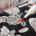 thumbnail image 5 of DIY Coloring Blanket for Adults, 47x59 Inch Velvet Fleece Throw with 24 Washable Markers, Reusable Washable Art Blanket for Home Decor, Family Activity Unique Gift, 5 of 6