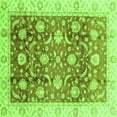 thumbnail image 1 of Ahgly Company Indoor Square Oriental Green Traditional Area Rugs, 3' Square, 1 of 4