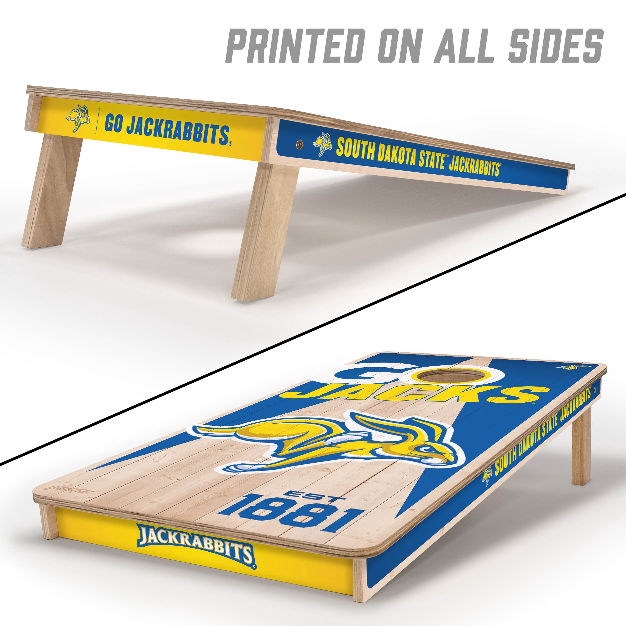 YouTheFan NCAA South Dakota State Jackrabbits 2' x 4' Cornhole Game No Bags