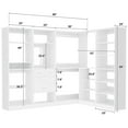 thumbnail image 3 of Homieasy 110'' Closet System with 4 Sets, Frestanding Walk-in Closet Organizer Tower with 4 Drawers & Hanging Rods, Reversible L Shaped Wardrobe Closet with Corner, 3000 LBS Max Load, White, 3 of 7
