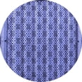 thumbnail image 1 of Ahgly Company Machine Washable Indoor Round Abstract Blue Modern Area Rugs, 6' Round, 1 of 4