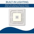 thumbnail image 5 of Broan-NuTone FG800SPK Bluetooth Speaker Bathroom Exhaust Grille Cover with LED Light, White Bath Fan, 5 of 7