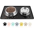 thumbnail image 1 of Estera de silicona para perros, estera de comida para gatos, estera de comida para gatos y perros, estera de comida para gatos (l:60x40cm, negro) Feliz Sencillez, 1 of 4