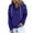 Blue, variant on LEAVINGSUO Womens Tops Womens Fashion Womens Plus Size Fall Winter Women's Hooded Solid Color Long-sleeved Sweatshirt Casual Blouse Pullover Tops Gray M