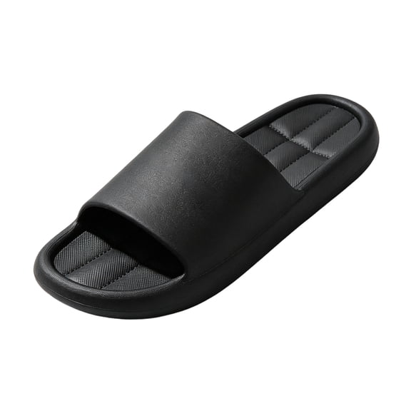 Yungyresw Slippers For Women And Men Soft Comfortable Indoor House Shoes Solid Color Minimalist Casual Shower Slippers Black 40