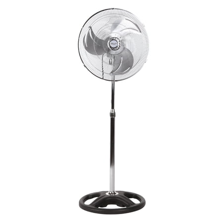 Comfort Zone 18 in. High-Velocity 3-Speed Industrial Oscillating Pedestal Fan with Adjustable Tilt