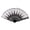 Black, variant on Partheme Spanish Folding Retro Pattern Hand Fan for Women, Handheld Chinese Folding Fan Hand Fan for Party Dancing Wedding and Home Decoration, Black