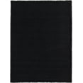 thumbnail image 1 of Unique Loom Solo Solid Shag Collection Area Modern Plush Rug Lush & Soft, 8' 0 x 11' 0 Rectangular, Jet Black, 1 of 2