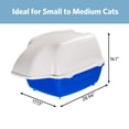 thumbnail image 5 of Ferplast Cosmic Outdoor Cat Litter Box - Waterproof Dog-Proof Cat Toilet with Tunnel Entry, High-Sided Base for Litter Containment, Easy-Clean Design, Durable Thermoplastic Resin in Blue, 5 of 5