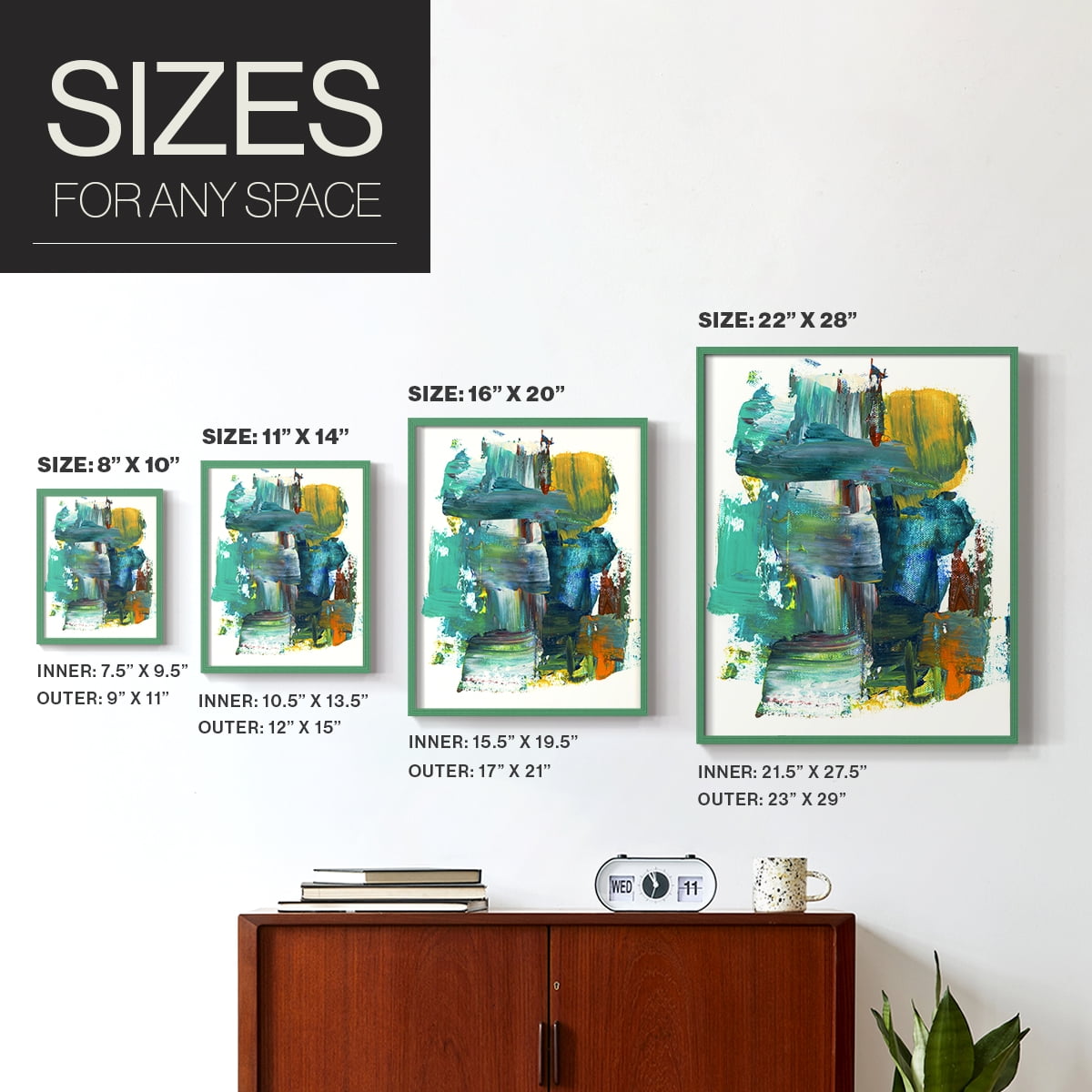 Abstract I in Paper Solid Wood 8 x 10 Framed Print