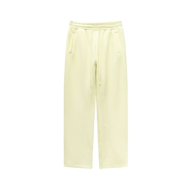Styesk Men's Pants Men's Solid Color Casual Straight Leg Pants Full Length Pants