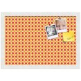thumbnail image 2 of PinPix 19x13 Custom Cork Bulletin Board Red - Orange Diamond Poster Board Has a Fabric Style Canvas Finish, Framed in Red - Orange Diamond, by ArtToFrames (PinPix-331), 2 of 6