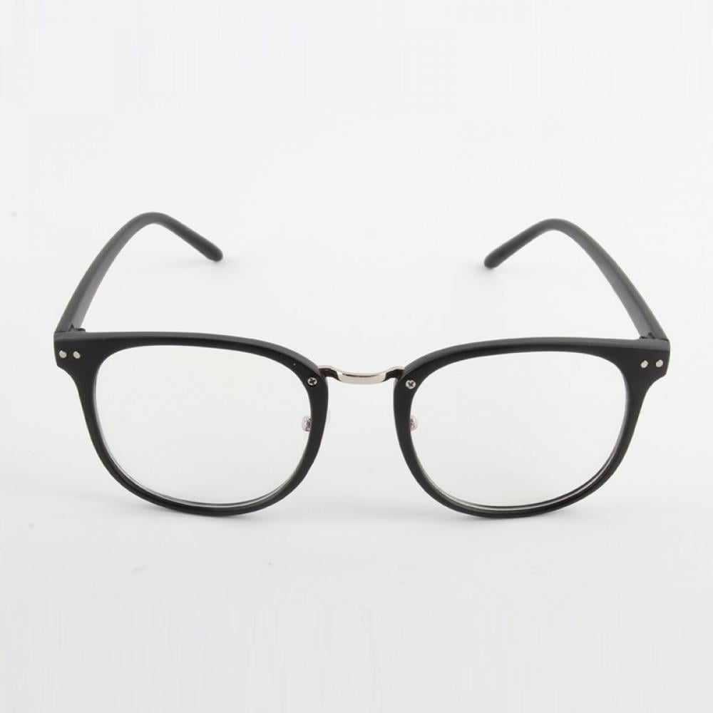 Non Prescription Clear Lens Fake Glasses for Women Men Retro Round