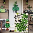 thumbnail image 2 of Happy St Patricks Day Shamrocks Garden Flag 12×18 Inch Double Sided Green Clovers Small Burlap Spring Holiday Yard Flag, 2 of 5