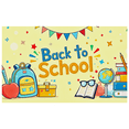 thumbnail image 3 of Colorful Back to School Themed Banner with School Supplies Elements Party Decoration Backdrop for Classroom Decorations School Events Photography Props, 3 of 7
