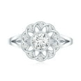 thumbnail image 4 of Rosec Jewels Lab Diamond Vintage Floral Engagement Ring (EF-VS Quality) - Ready to Gift, 925 Sterling Silver, US 4.00, 4 of 8