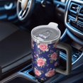 thumbnail image 6 of 40oz Pioneer Flower Floral Print Pattern Insulated Tumbler with Handle, BPA-Free Leak Proof Lid and Straws, Double Wall Vacuum, Hot 12h/Cold 34h, 6 of 6