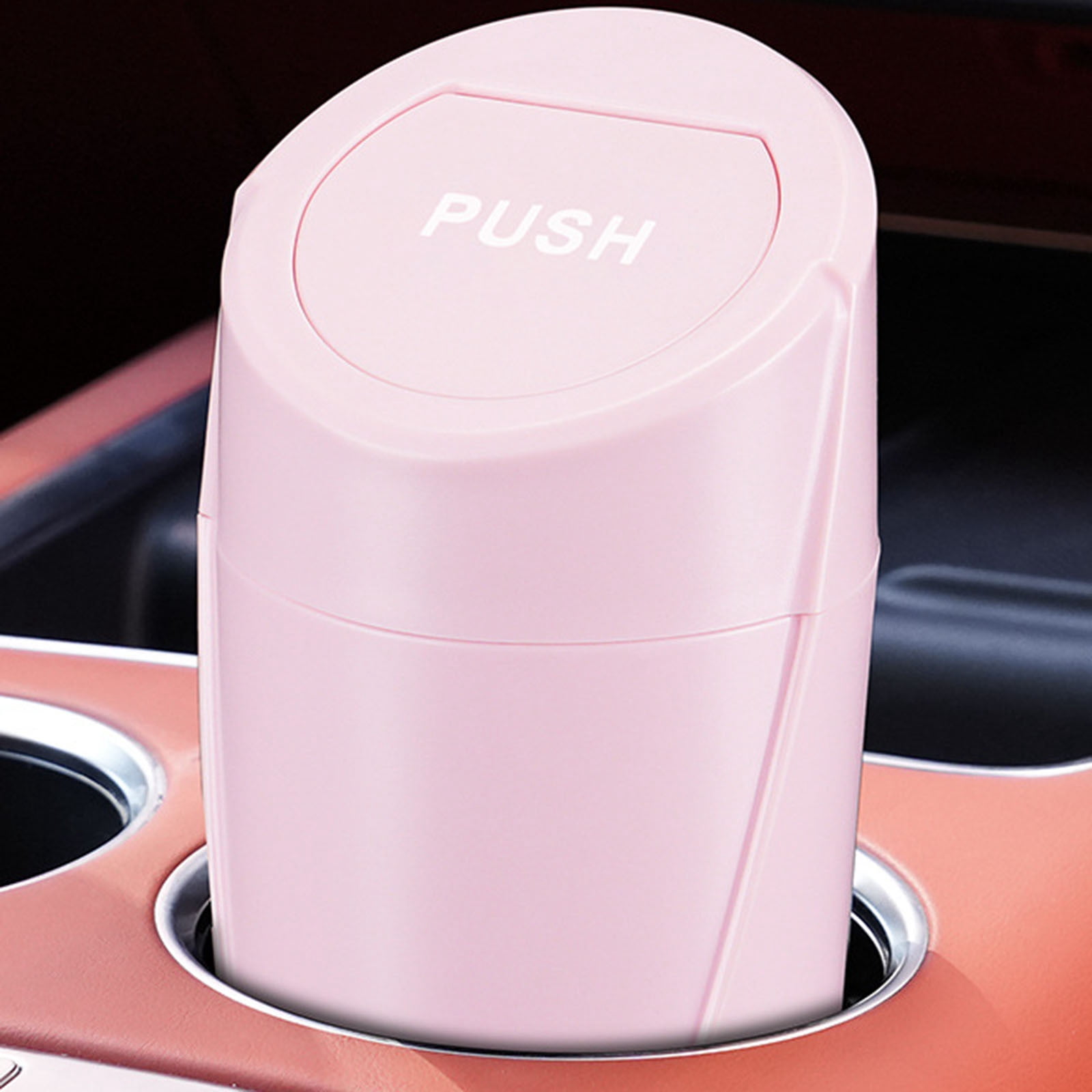 Mini Poubelle De Voiture - 2 Pièces Avec Couvercle - Support De Tasque Portable Pour Déchets En Voiture Ou Maison - 10