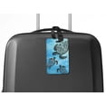 thumbnail image 5 of WIRESTER 2pcs Set PU Leather Luggage Tags Privacy Label Flap for Travel Suitcase Baggage - Ocean Sea Turtles, Seashells On The Beach, 5 of 7