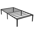 thumbnail image 1 of Twin Size Bed Frame: Heavy Duty Mattress Platform - Easy Assembly Bed Frame with Under Storage Space for Apartments And Bedrooms, Black, 1 of 5