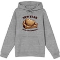 thumbnail image 4 of New Year Same Couch Potato Adult Olive Long Sleeve Hoodie-XXL, 4 of 7