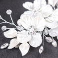 thumbnail image 4 of Racing Butterfly Bridal Crystal Pearl Flower Hair Clip Hair Jewelry Wedding Hair Accessory Luxury, 4 of 8