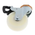 thumbnail image 4 of Rueda Industrial Plana Doble Freno Rueda giratoria Blanca PP Doble 4 pulgadas Zulema Rueda PP blanca, 4 of 7