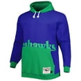 thumbnail image 2 of Men's Mitchell & Ness Royal/Green Seattle Seahawks Big & Tall Big Face Pullover Hoodie, 2 of 3