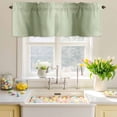 thumbnail image 4 of Valances for Windows Minimalist Sage Green Gradient Rod Pocket Short Curtain for Bathroom Living Room Bedroom Abstract Blurry Stripe Ombre 1 Panel 54x18in, 4 of 9