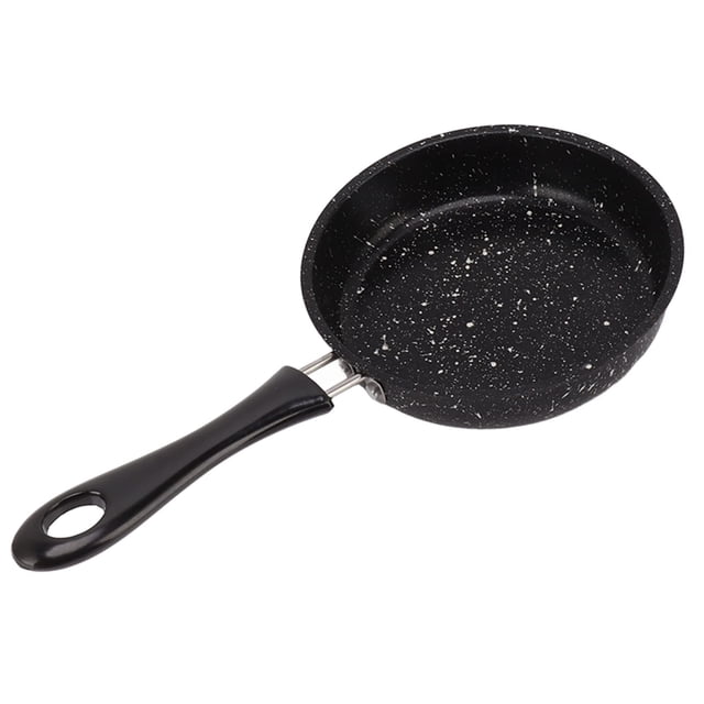 Sartén de acero inoxidable y ABS, sartén antiadherente, sartén con cebolla y filete de tocino, utensilios de cocina saludables de acero inoxidable y ABS (12 cm)