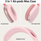 thumbnail image 3 of Juego de 3 fundas protectoras para la cabeza para Airpods Max, tapones para los oídos de silicona, carcasa blanda, buje resistente a los arañazos para la cabeza, 3 of 5