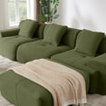 thumbnail image 6 of 113" Modular Sectional Sofa for Living Room, High-Density Foam, Stain-Proof Corduroy, No Assembly Required, Green, 6 of 10