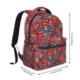 thumbnail image 2 of Haiem Fire Sign Printed School Backpack,Casual Travel Lightweight Backpack,Durable Comfortable Multifunctional Backpack,Laptop Backpack, 2 of 5