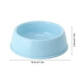 thumbnail image 3 of SLYNSHome Thickened Plastic Pet Bowl 7.20"x7.20"x2.13" Non-Slip Food Water Dish for Cats Dogs Safe Easy Clean - Blue, 3 of 7