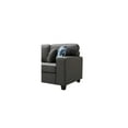 thumbnail image 3 of Faith Dark Gray Linen Fabric 8Pc Sectional Sofa Chaise and Ottoman, 3 of 3