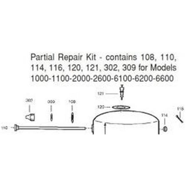 Milwaukee Sprayer Fabrique MSK5 Kit de Réparation Partielle pour le Modèle A